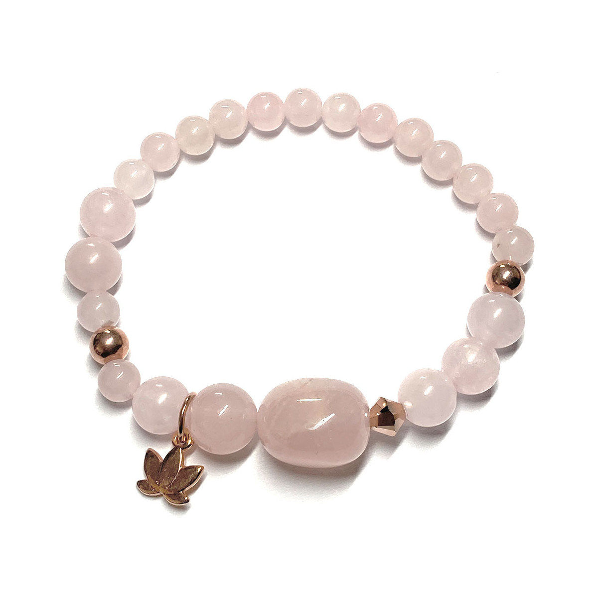 Bracelet Création en Quartz Rose - Création Originale