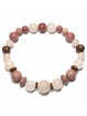 Bracelet boules Création en Rhodonite & en Quartz Rose