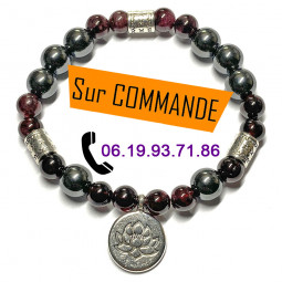 Bracelet Boules en Grenat &...