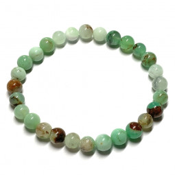 Bracelet en Chrysoprase - Boules de 6mm