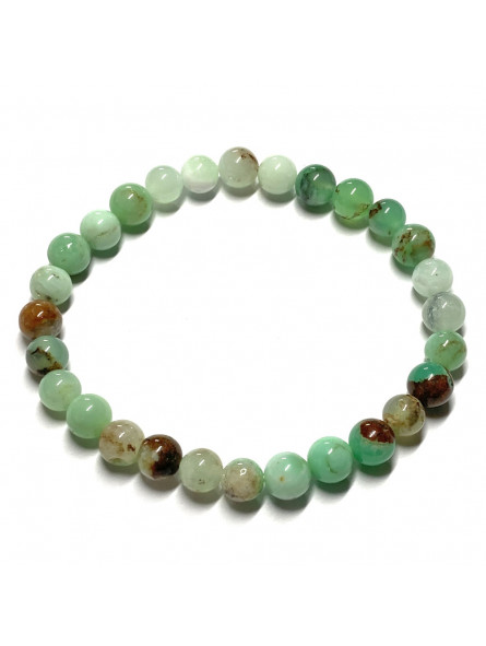 Bracelet en Chrysoprase - Boules de 6mm