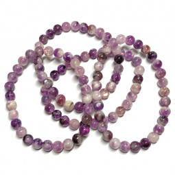 Bracelet Boules en Lépidolite Violette EXTRA