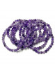 Bracelet en Améthyste - Boules Facettées