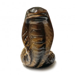 Statuette Cobra en Oeil de Tigre