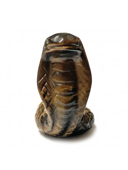 Statuette Cobra en Oeil de Tigre