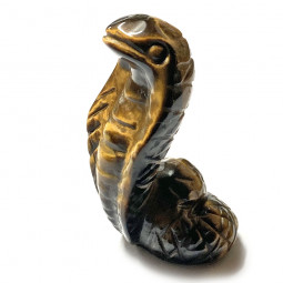 Statuette Cobra en Oeil de Tigre