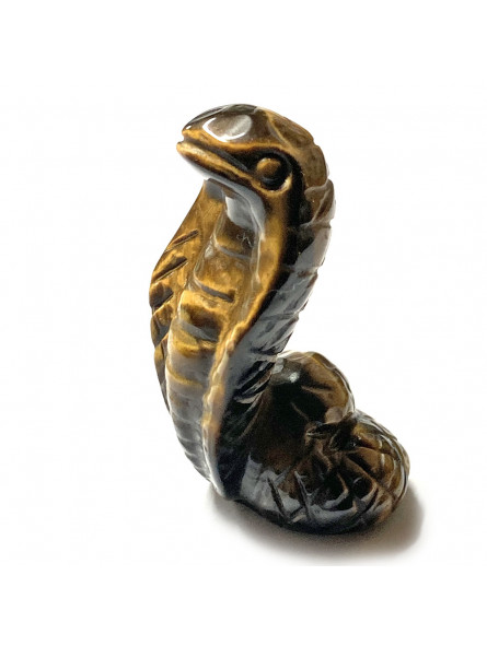 Statuette Cobra en Oeil de Tigre