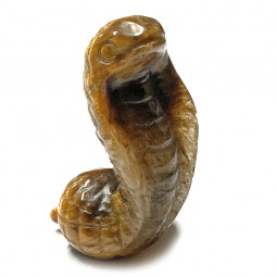 Statuette Cobra en Oeil de Tigre