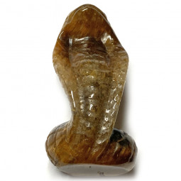 Statuette Cobra en Oeil de Tigre