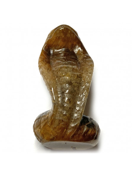 Statuette Cobra en Oeil de Tigre
