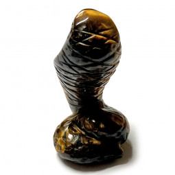 Statuette Cobra en Oeil de Tigre