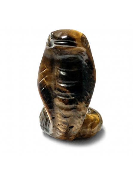 Statuette Cobra en Oeil de Tigre