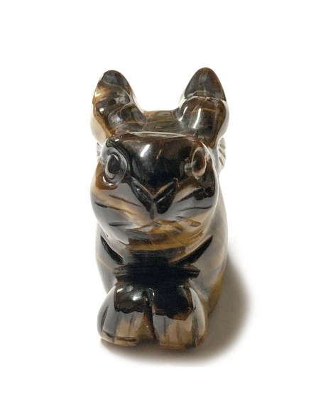 Statuette Lapin en Oeil de Tigre