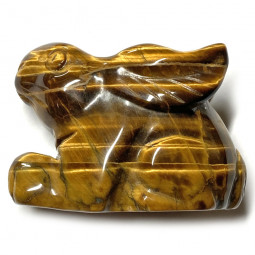 Statuette Lapin en Oeil de Tigre