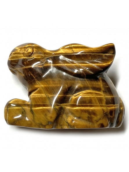 Statuette Lapin en Oeil de Tigre