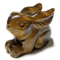 Statuette Lapin en Oeil de Tigre