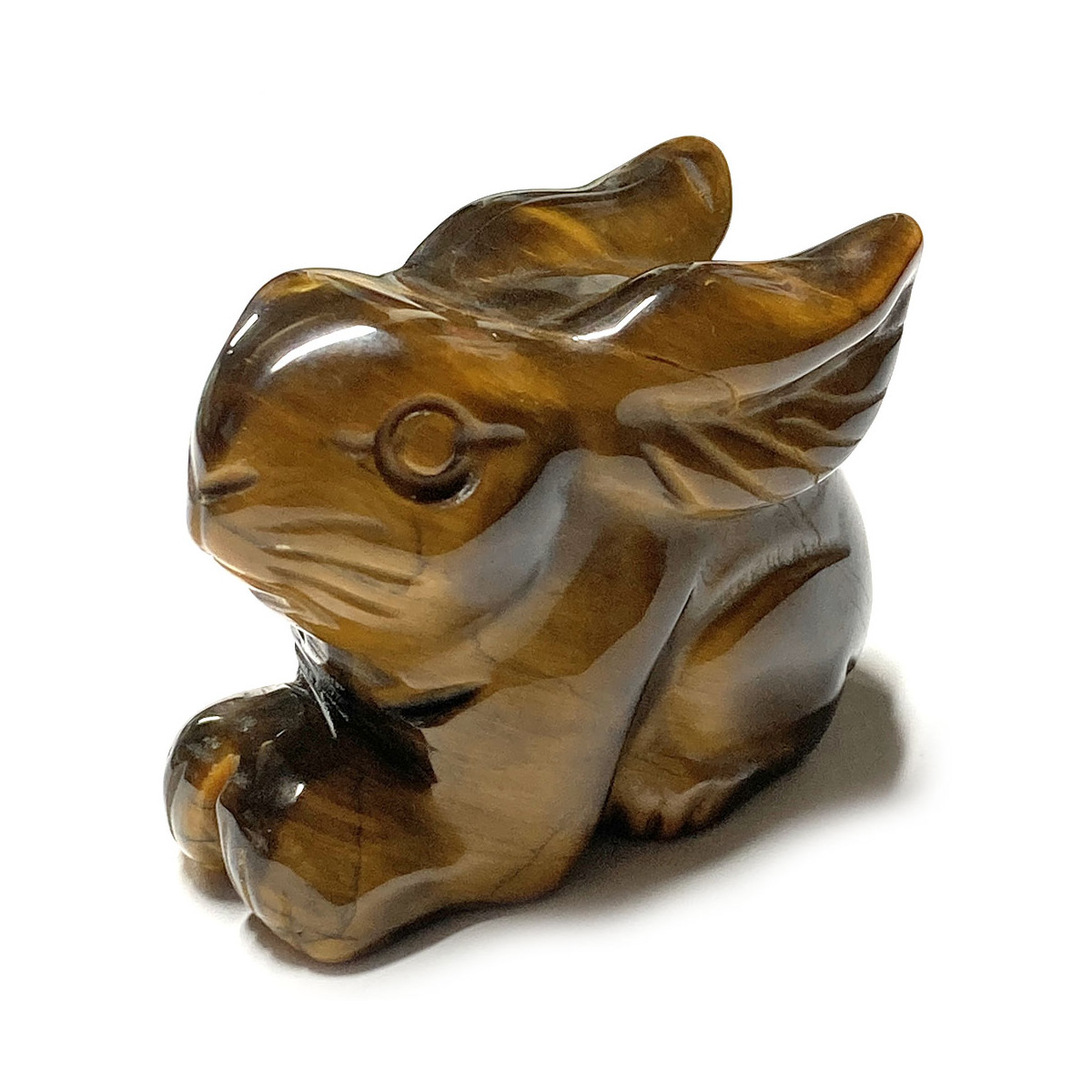Statuette Lapin en Oeil de Tigre