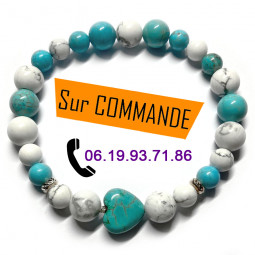 Bracelet Boules Howlite &...