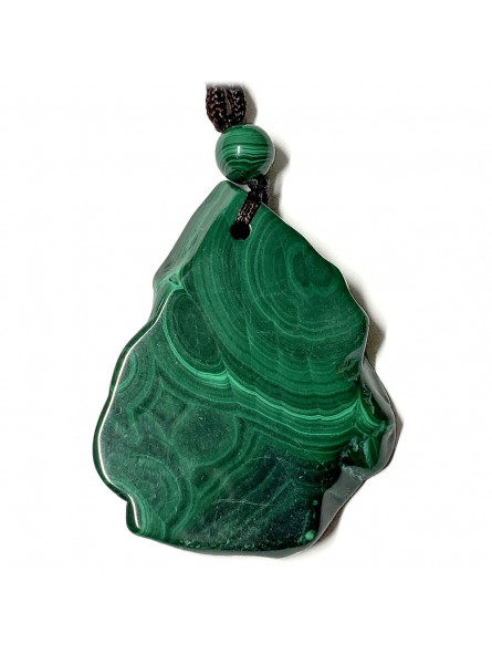 Pendentif en Malachite - Plaque Percée