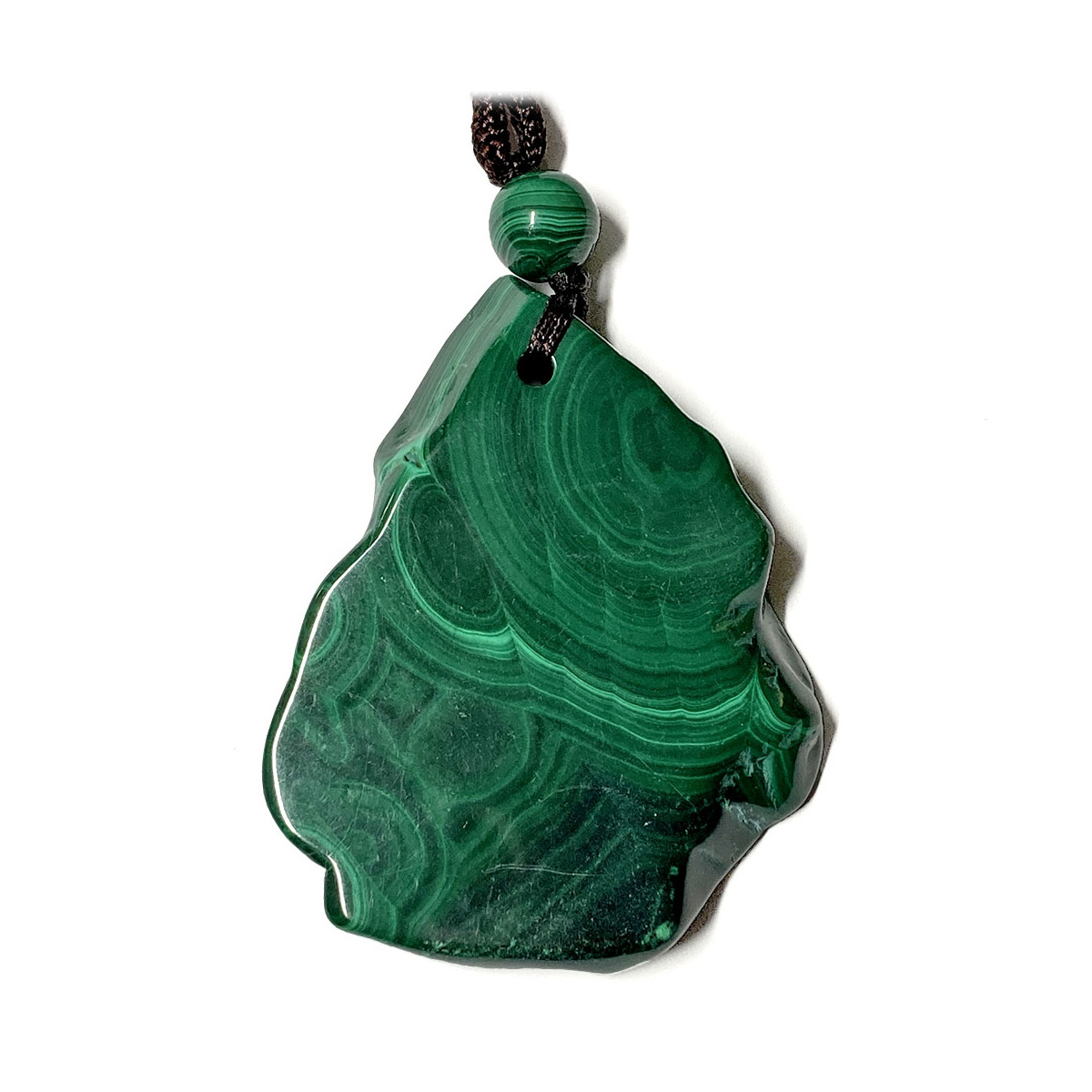 Pendentif en Malachite - Plaque Percée