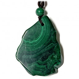 Pendentif en Malachite - Plaque Percée