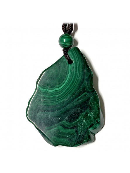 Pendentif en Malachite - Plaque Percée