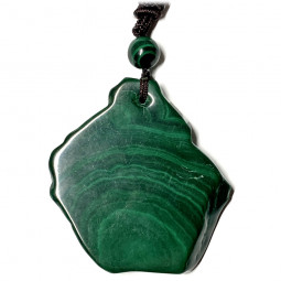 Pendentif en Malachite Percée - Plaque de 5cm