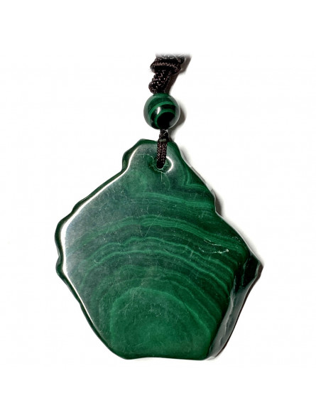 Pendentif en Malachite Percée - Plaque de 5cm