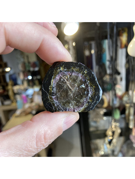 Tranche de Tourmaline Melon d’Eau (Elbaïte)