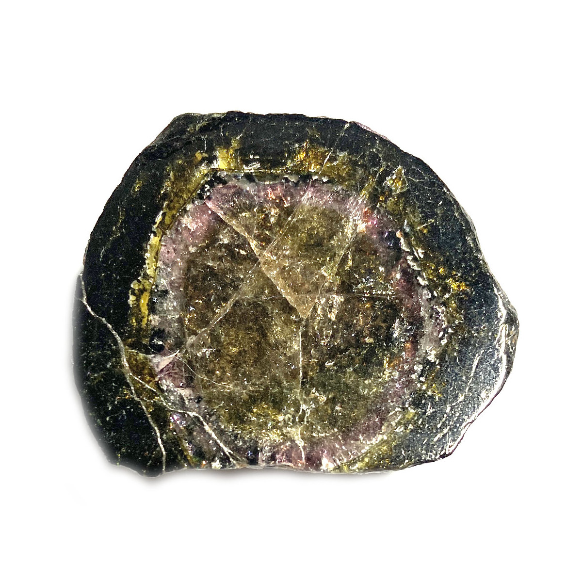 Tranche de Tourmaline Melon d’Eau (Elbaïte)