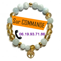 Bracelet en Aigue Marine &...