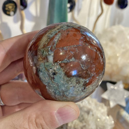 Sphère en Jaspe Rouge - 65 mm