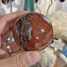 Sphère en Jaspe Rouge - 65 mm