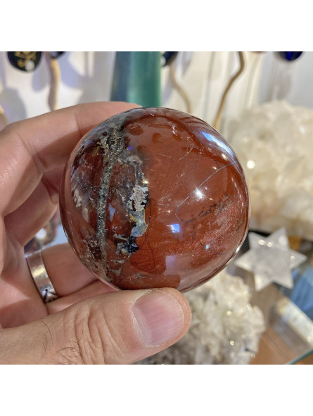 Sphère en Jaspe Rouge - 65 mm Sphère en Jaspe Rouge - 65 mm