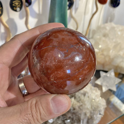 Sphère en Jaspe Rouge - 65 mm