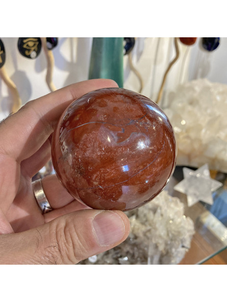 Sphère en Jaspe Rouge - 65 mm Sphère en Jaspe Rouge - 65 mm