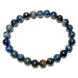 Bracelet en Cyanite - Boules de 8mm