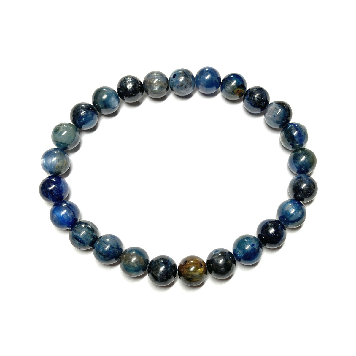 Bracelet en Cyanite - Boules de 8mm Bracelet en Cyanite - Boules de 8mm