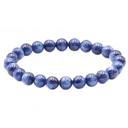 Bracelet en Cyanite EXTRA - Boules de 8mm
