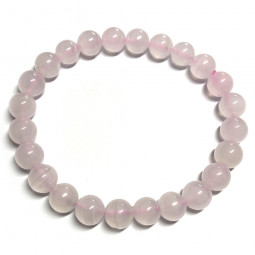 Bracelet en Manganocalcite - Boules de 8 mm