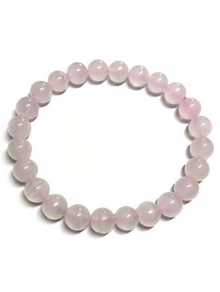 Bracelet en Manganocalcite - Boules de 8 mm