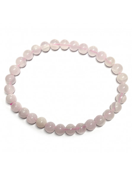 Bracelet en Manganocalcite - Boules de 6 mm