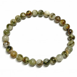 Bracelet en Tourmaline Verte - Boules de 7mm