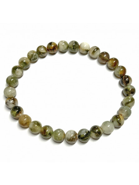 Bracelet en Tourmaline Verte - Boules de 7mm Bracelet en Tourmaline Verte - Boules de 7mm