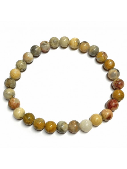 Bracelet en Agate Crazy Lace - Boules de 6 Bracelet en Agate Crazy Lace - Boules de 6
