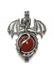 Pendentif Sphère de Dragon et Cornaline