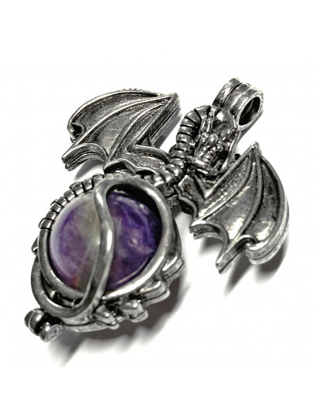 Pendentif Sphère de Dragon et Améthyste