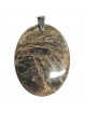 Pendentif en Pierre de Lune Noire - Forme Ovale