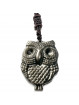 Pendentif Chouette en Obsidienne Argentée Pendentif Chouette en Obsidienne Argentée