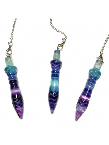 Pendule de Thot en Fluorite Multicolore